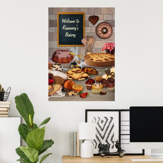 Customizable Bakery Poster ポスター (ホームオフィス)