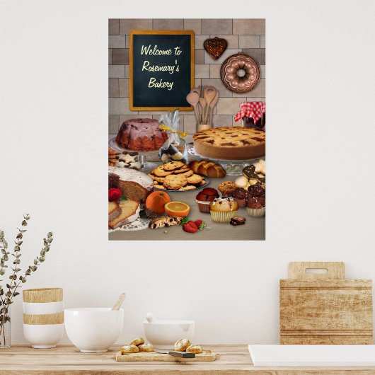 Customizable Bakery Poster ポスター (キッチン)