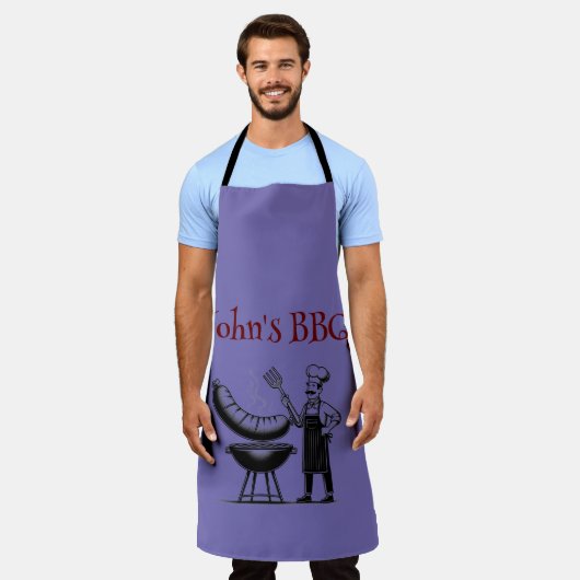Customizable BBQ Master Chef エプロン (着用した状態)