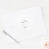 Customizable Be happy ラウンドシール (封筒)