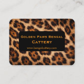 Customizable Bengal Cat Cattery  名刺 (正面)