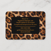Customizable Bengal Cat Cattery  名刺 (裏面)