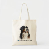 Customizable Bernese mountain dog canvas tote トートバッグ (正面)