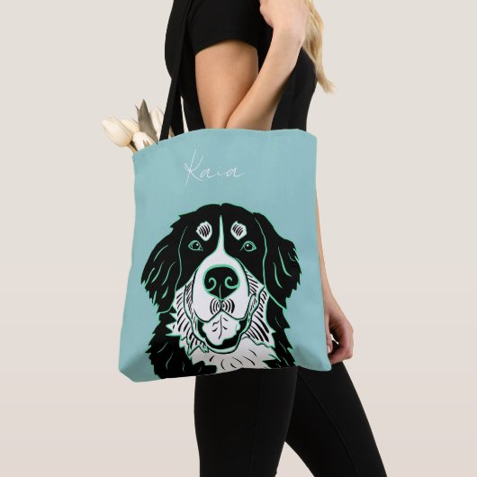Customizable Bernese Mountain Dog   Tote Bag トートバッグ (クローズアップ)