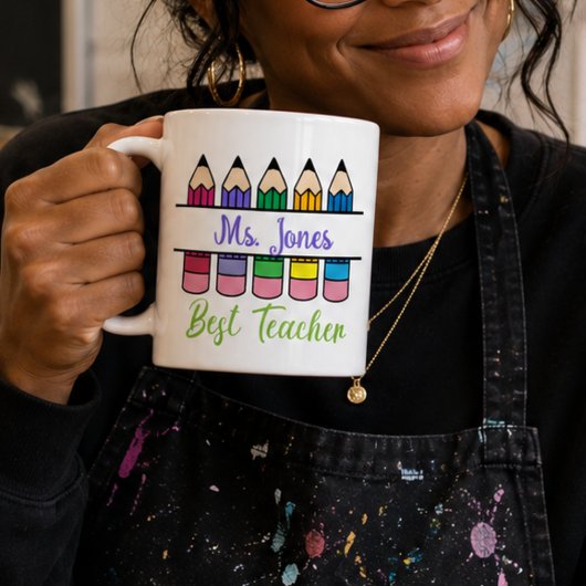 Customizable Best Teacher Appreciation コーヒーマグカップ
