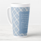 Customizable Bible Verse Isaiah 41:10, 13 カフェラテマグ (左アングル)