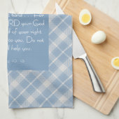 Customizable Bible Verse Isaiah 41:10, 13 キッチンタオル (四つ折り)