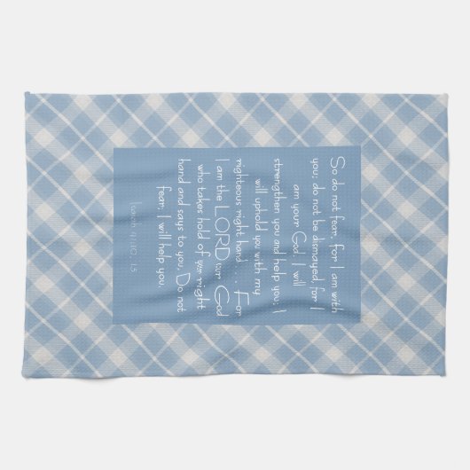 Customizable Bible Verse Isaiah 41:10, 13 キッチンタオル (横)