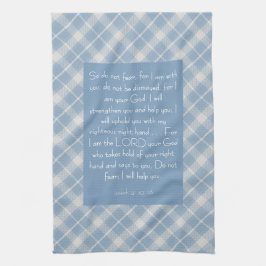 Customizable Bible Verse Isaiah 41:10, 13 キッチンタオル