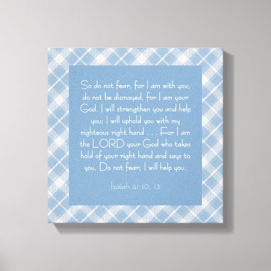 Customizable Bible Verse Isaiah 41:10, 13 キャンバスプリント (正面)