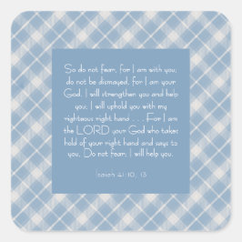 Customizable Bible Verse Isaiah 41:10, 13 スクエアシール