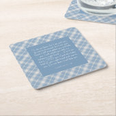 Customizable Bible Verse Isaiah 41:10, 13 スクエアペーパーコースター (アングル)