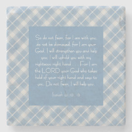 Customizable Bible Verse Isaiah 41:10, 13  ストーンコースター
