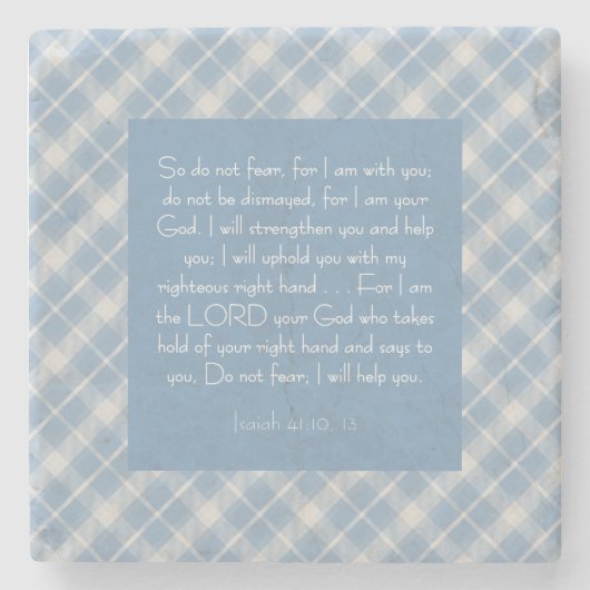 Customizable Bible Verse Isaiah 41:10, 13  ストーンコースター (正面)