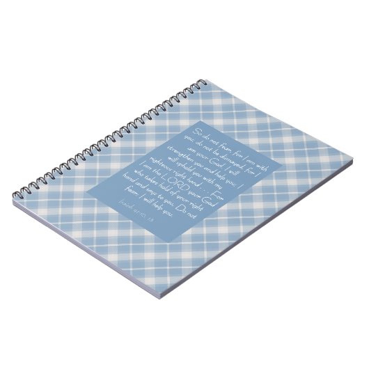 Customizable Bible Verse Isaiah 41:10, 13 ノートブック (左側)