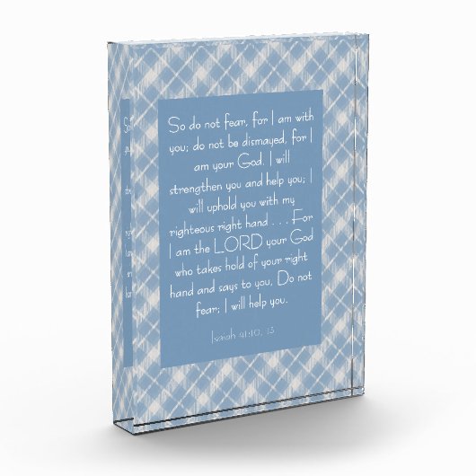 Customizable Bible Verse Isaiah 41:10, 13 フォトブロック (左)