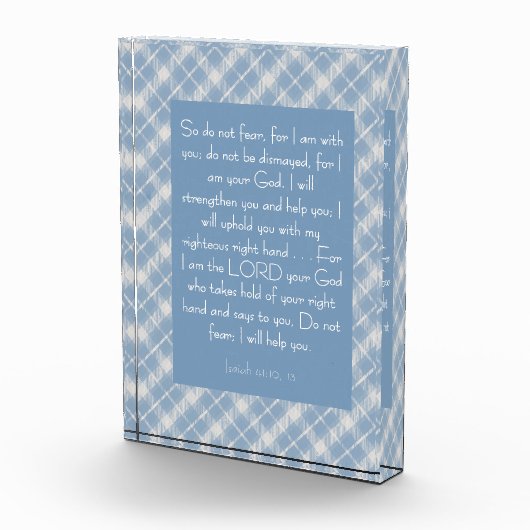 Customizable Bible Verse Isaiah 41:10, 13 フォトブロック (右)