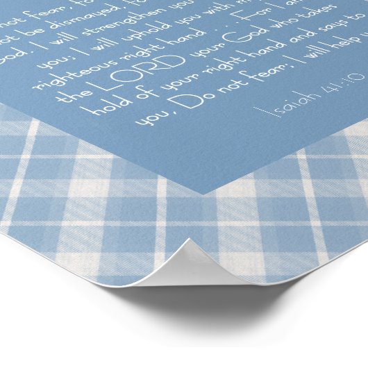 Customizable Bible Verse Isaiah 41:10, 13 ポスター (角)