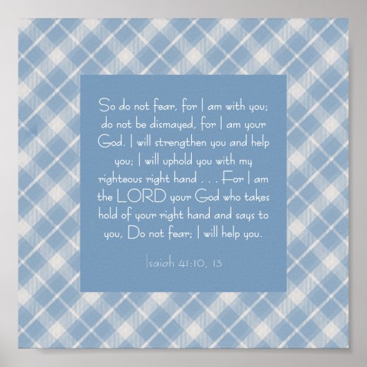 Customizable Bible Verse Isaiah 41:10, 13  ポスター (正面)