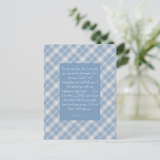 Customizable Bible Verse Isaiah 41:10, 13  ポストカード (スタンド正面)