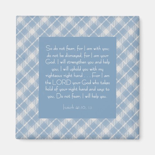 Customizable Bible Verse Isaiah 41:10, 13  マグネット (正面)