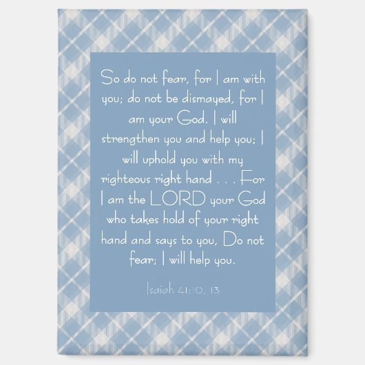 Customizable Bible Verse Isaiah 41:10, 13  マグネット (正面)