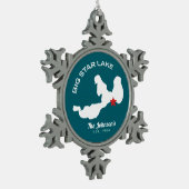 Customizable Big Star Lake Ornament スノーフレークピューターオーナメント (左)