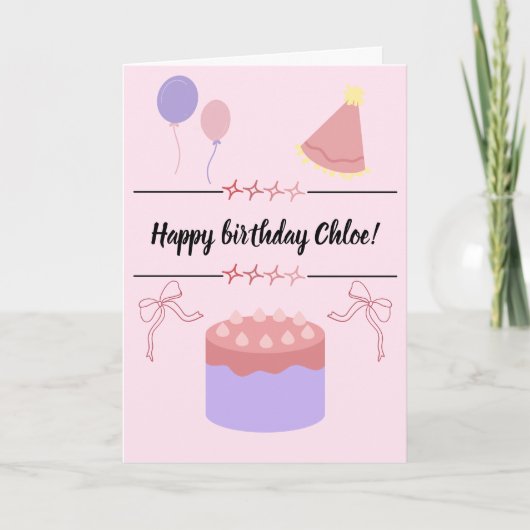 Customizable birthday card  カード (正面)