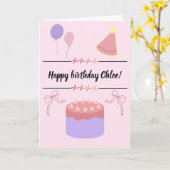Customizable birthday card  カード (黄色い花)