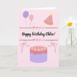 Customizable birthday card  カード