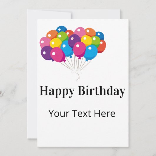 Customizable Birthday card 招待状 (正面)