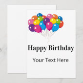 Customizable Birthday card 招待状 (正面/裏面)