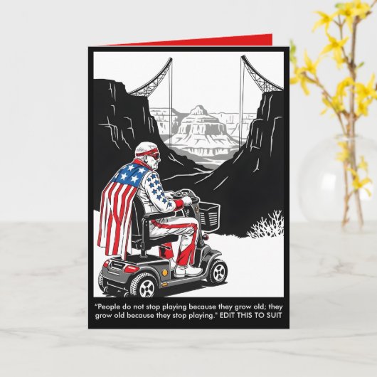 Customizable Birthday Card getting older theme カード (黄色い花)