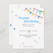Customizable Birthday Greeting Card for Girls ノートカード (正面/裏面)