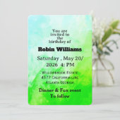 Customizable Birthday Invitation for adults  招待状 (スタンド正面)