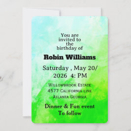 Customizable Birthday Invitation for adults  招待状