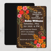 Customizable Birthday Invitation for adults  招待状 (正面/裏面)