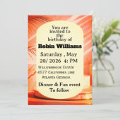 Customizable Birthday Invitation for adults  招待状 (スタンド正面)