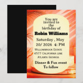 Customizable Birthday Invitation for adults  招待状 (正面/裏面)