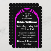 Customizable Birthday Invitation for adults  招待状 (正面/裏面)