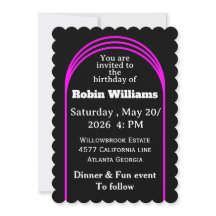 Customizable Birthday Invitation for adults 