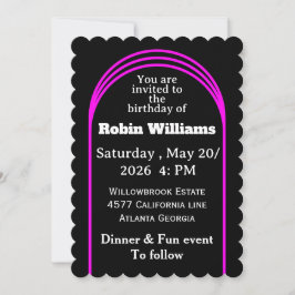 Customizable Birthday Invitation for adults  招待状