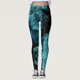 Customizable Black and Blue Leggings レギンス