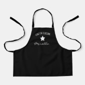 Customizable black apron - star apron for kids エプロン (正面)