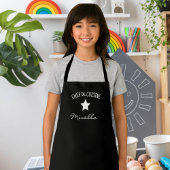 Customizable black apron - star apron for kids エプロン