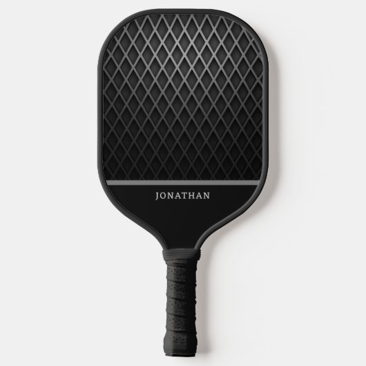 Customizable Black Diamond Pattern Pickleball ピックルボールラケット (裏面)