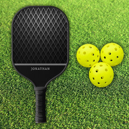 Customizable Black Diamond Pattern Pickleball ピックルボールラケット
