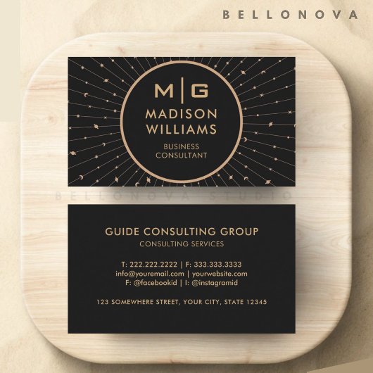 Customizable Black Space Cosmos Professional  名刺