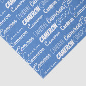 Customizable Blue Boys Name Font Collage 薄葉紙 (詳細)