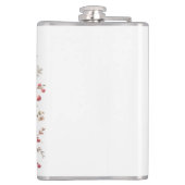 Customizable Blue Butterfly Floral Art-96279 フラスク (裏面)